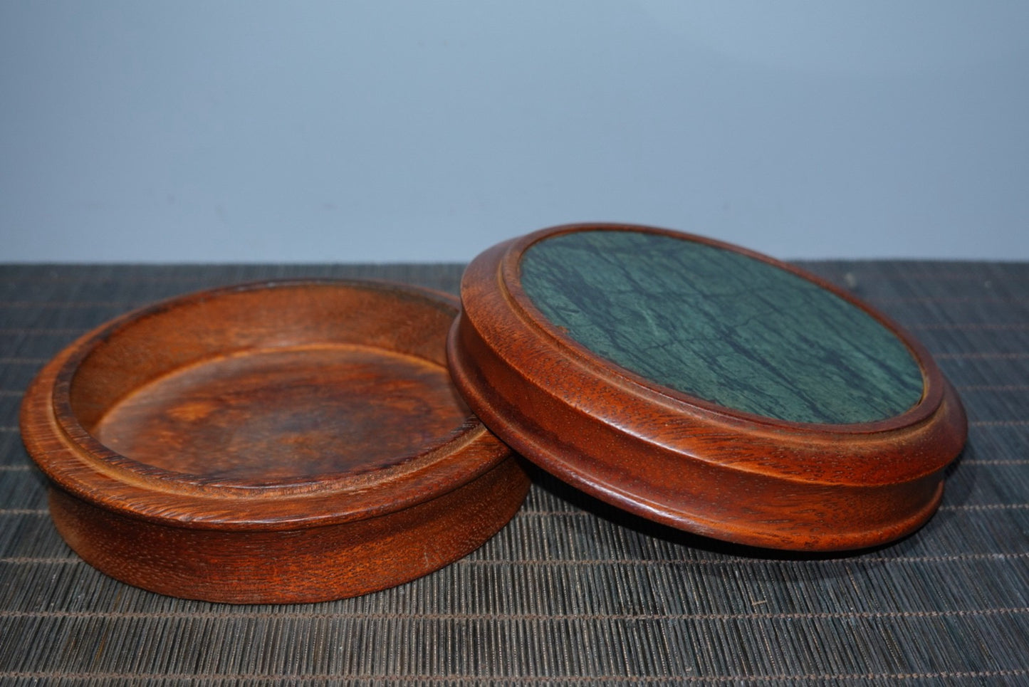 Collected rosewood inlaid jade jewelry box