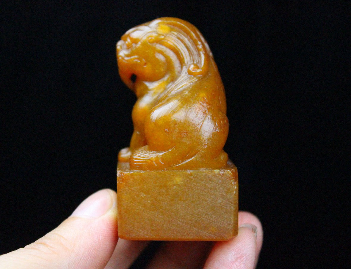 Chinese antique Shoushan stone seal embryo