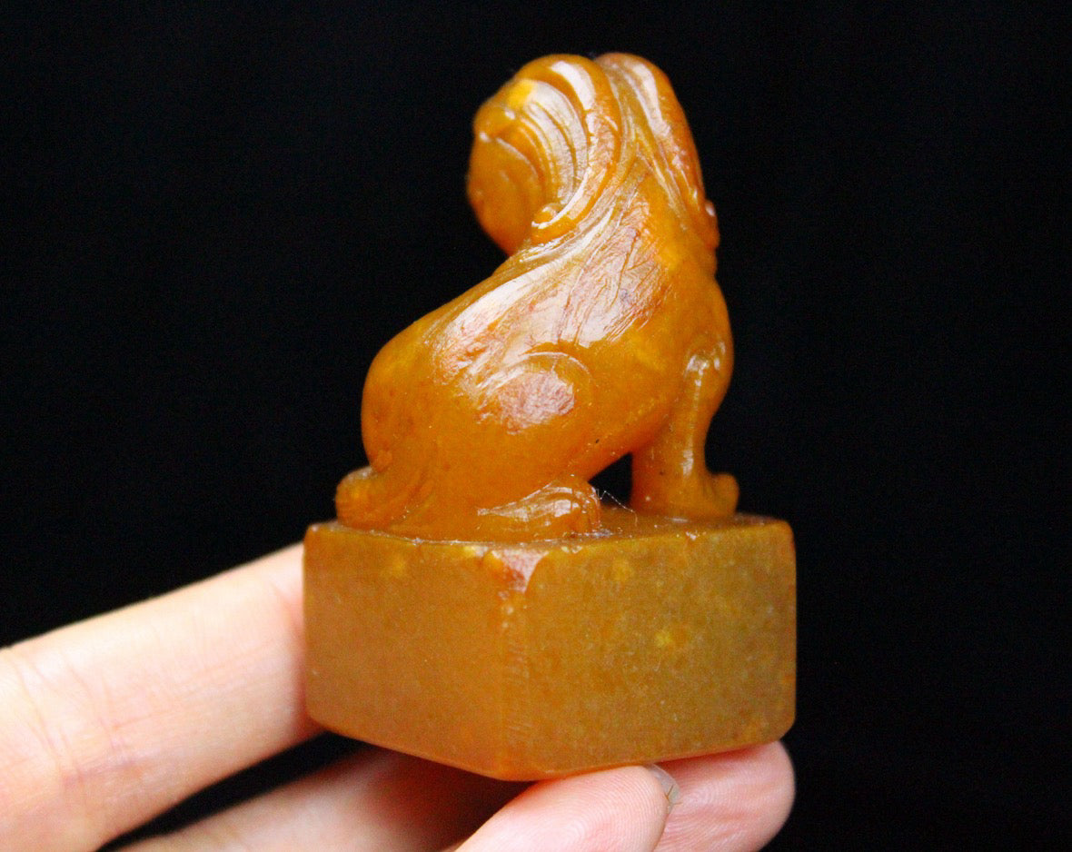 Chinese antique Shoushan stone seal embryo