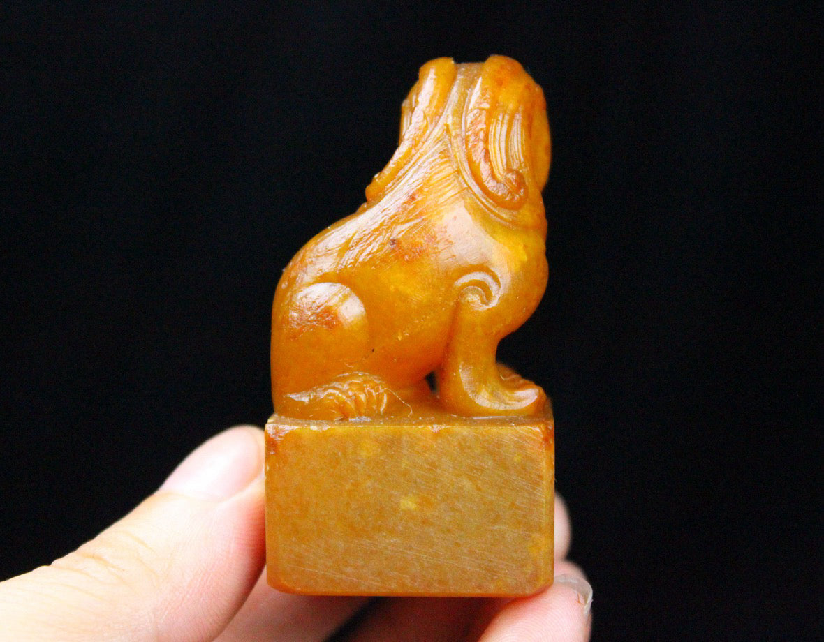 Chinese antique Shoushan stone seal embryo