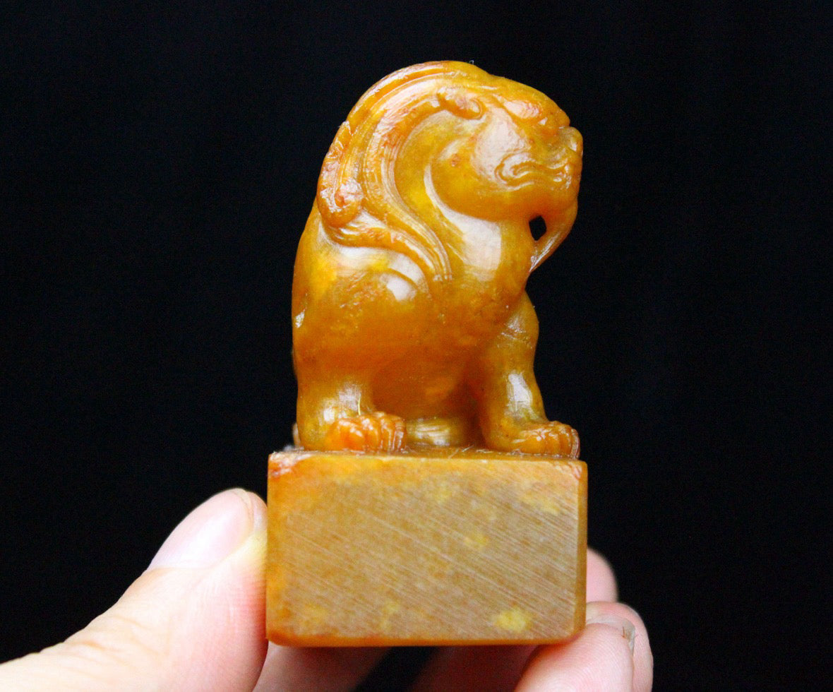 Chinese antique Shoushan stone seal embryo