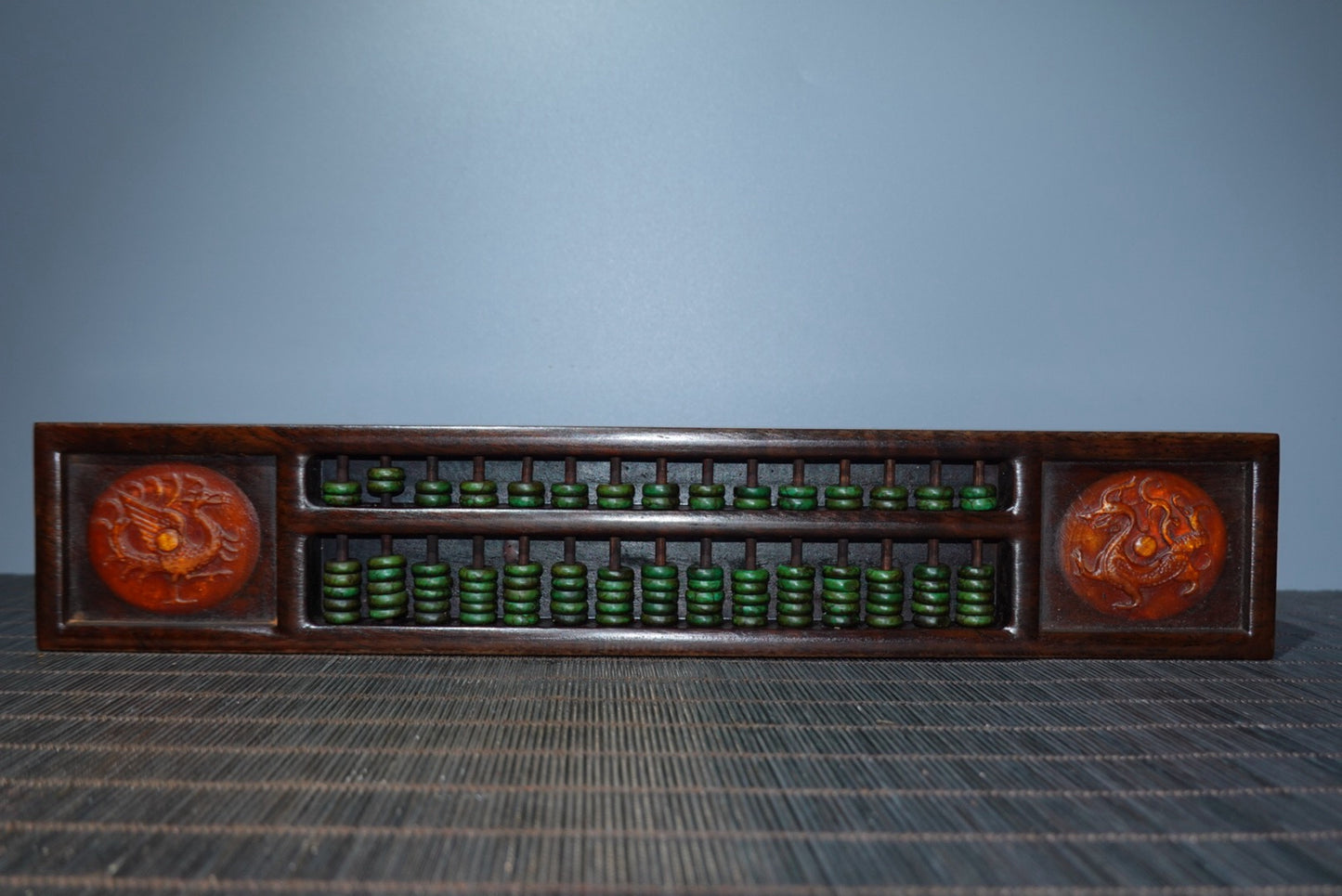 Chinese antique ebony Turquoise abacus decoration