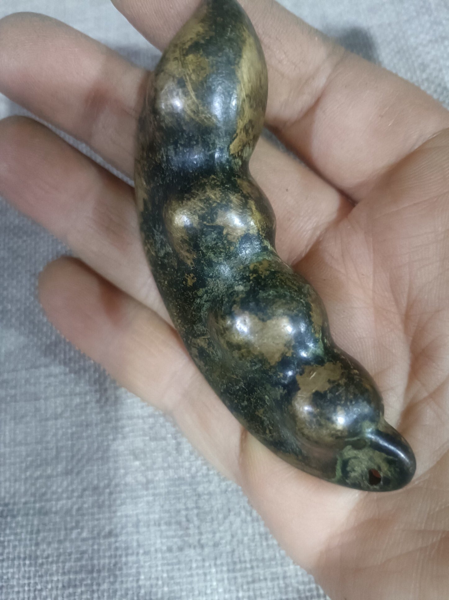 Chinese antique pure copper pea ornament