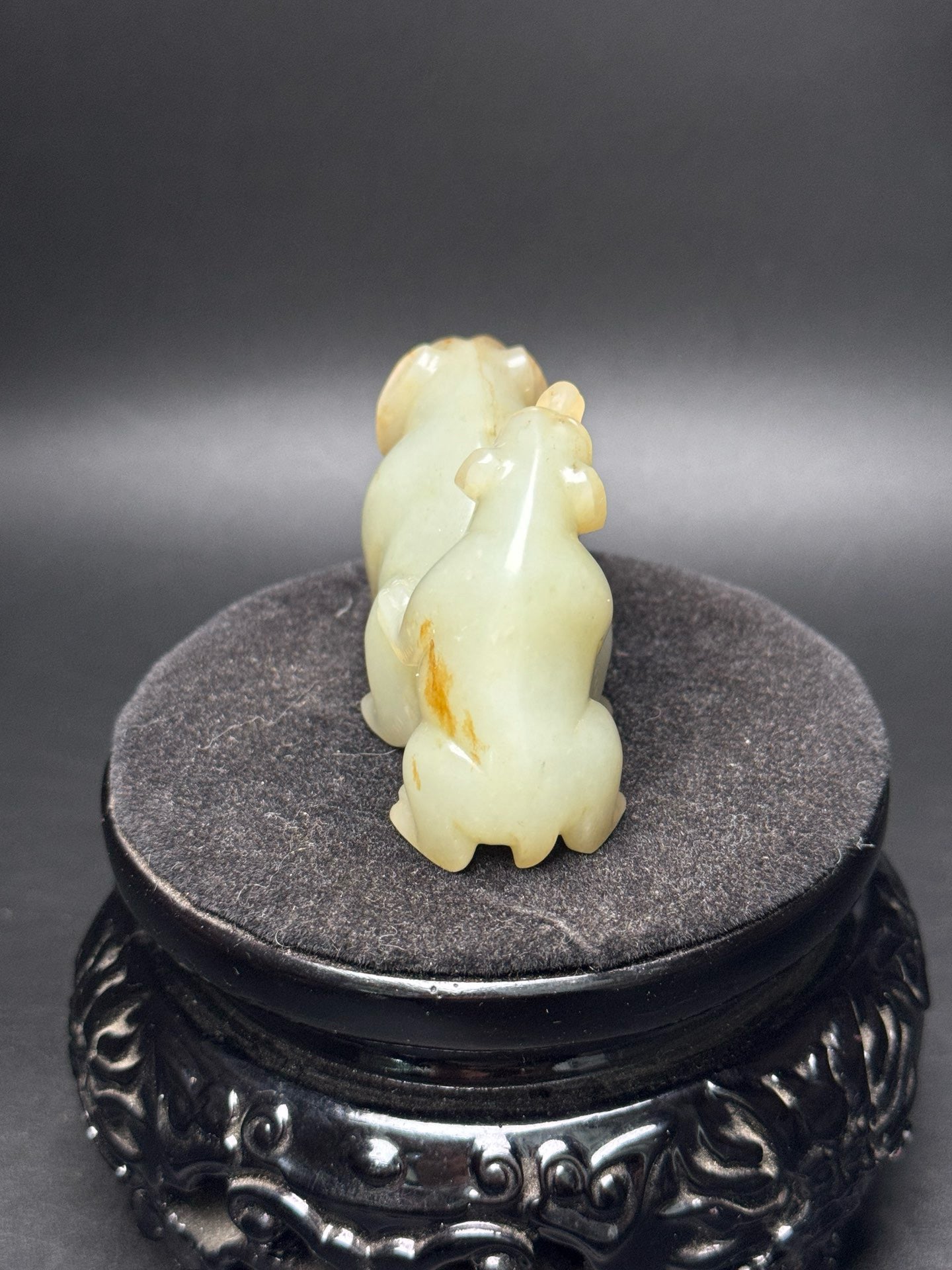 Chinese Antique Hotan Jade Generation Bear