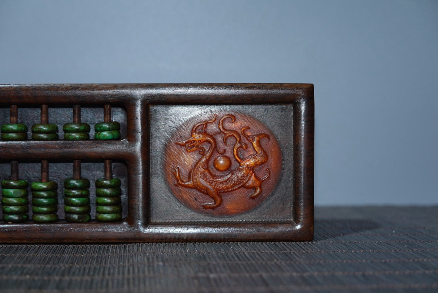 Chinese antique ebony Turquoise abacus decoration