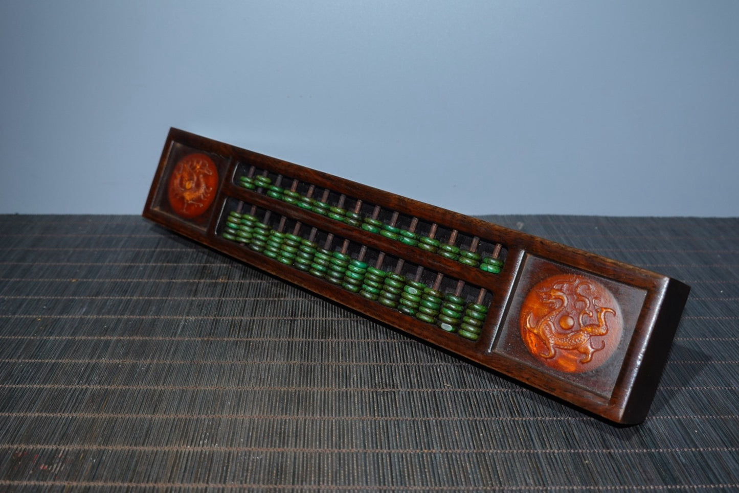 Chinese antique ebony Turquoise abacus decoration