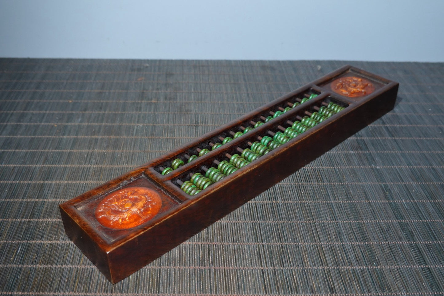 Chinese antique ebony Turquoise abacus decoration