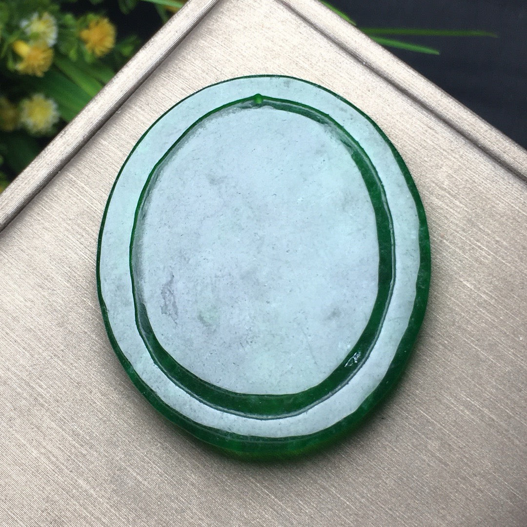 Ice Green Jade Dragon Card