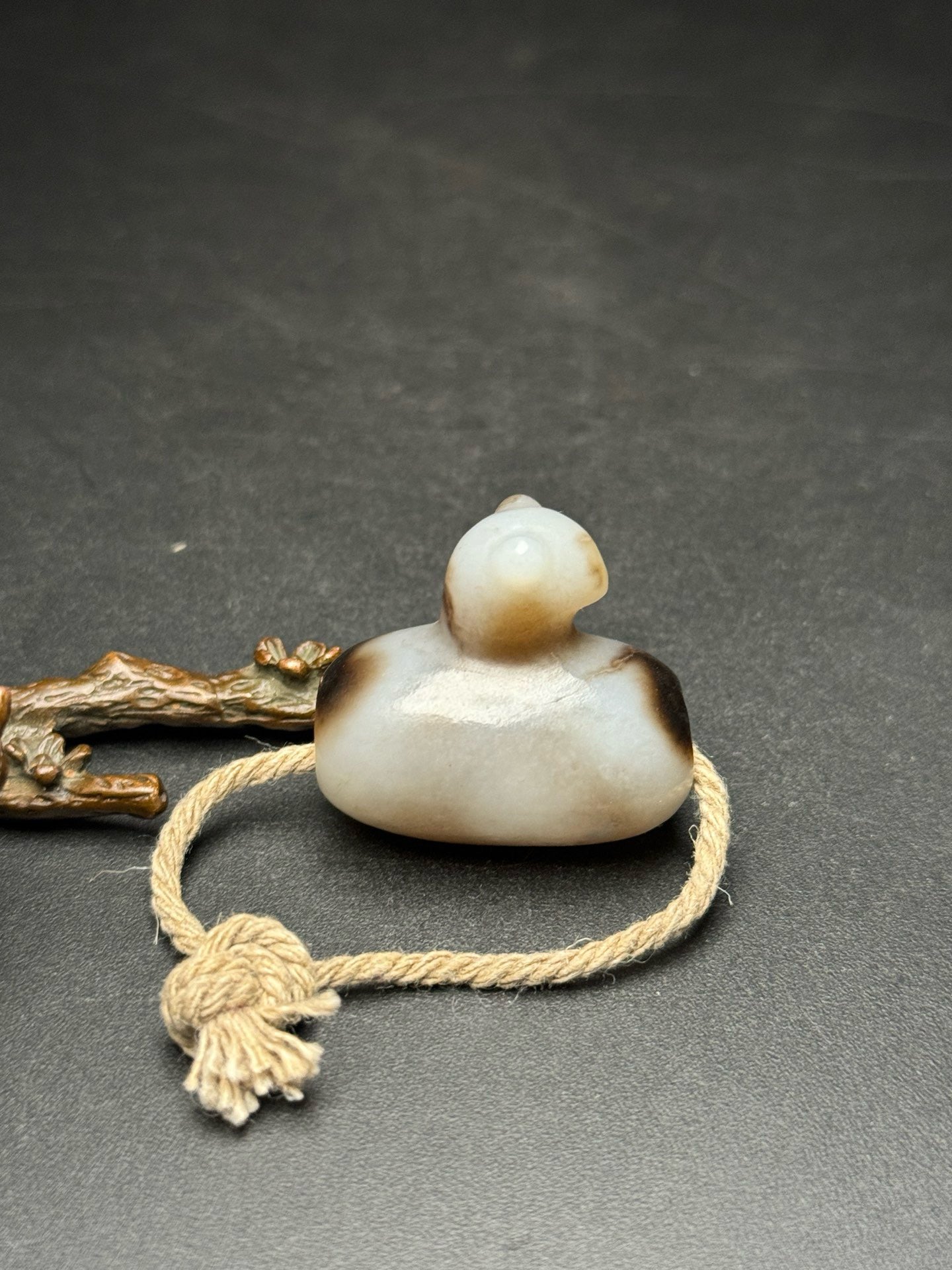 Chinese Antique Hotan Jade Lezi