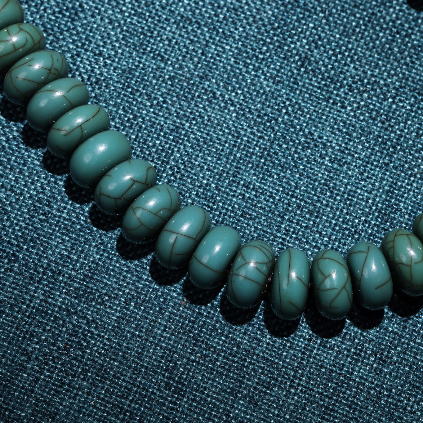 Chinese Antique 108 Rarely Found Turquoise Abacus Beads in Xizang