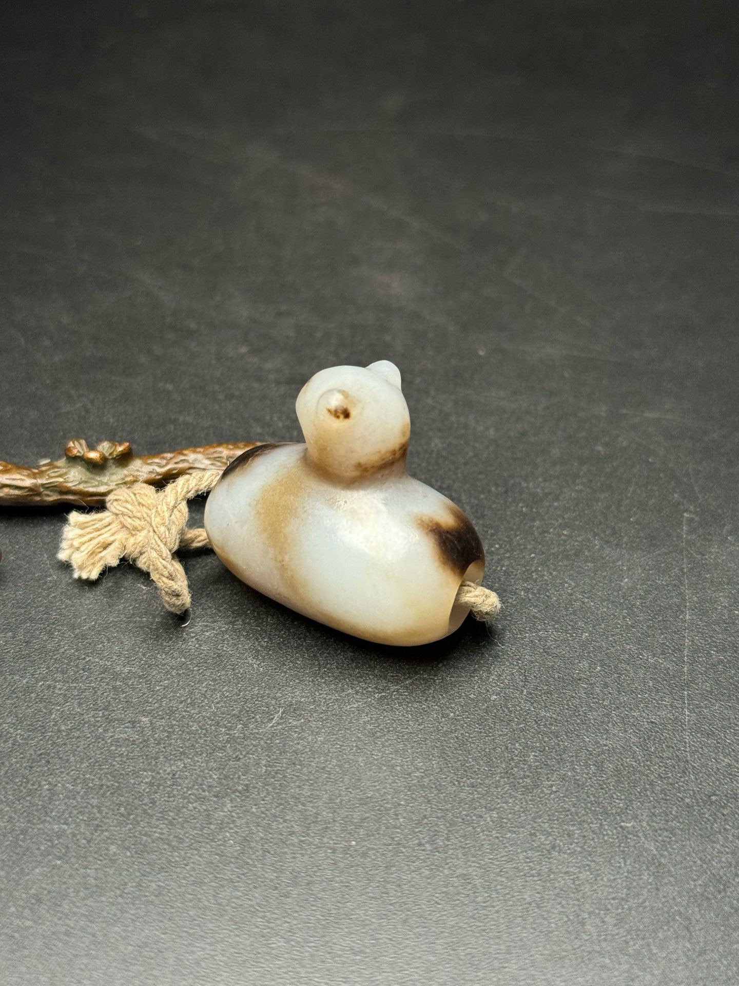 Chinese Antique Hotan Jade Lezi