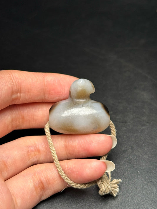 Chinese Antique Hotan Jade Lezi