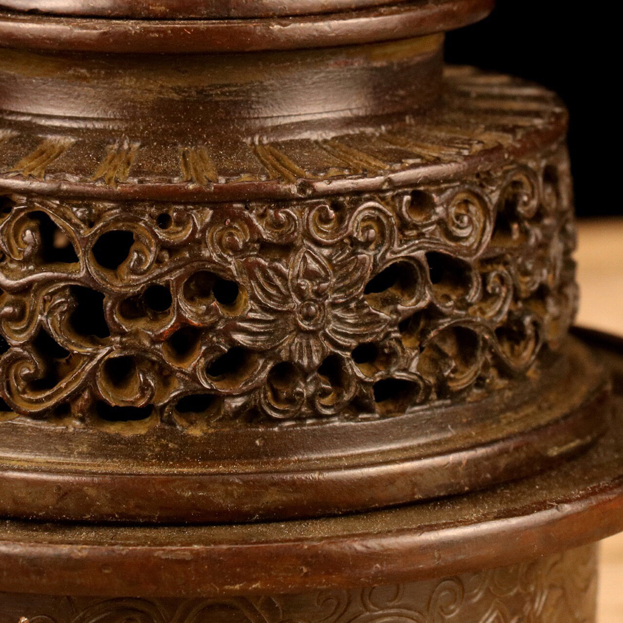 Chinese Antique Three Section Imperial Stove