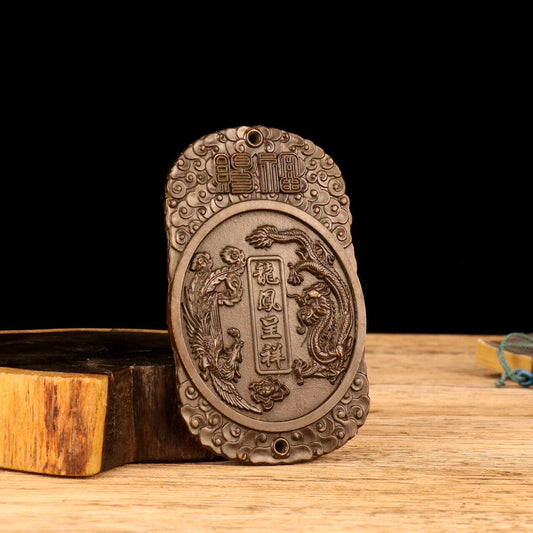 Chinese antique dragon and phoenix auspicious brand