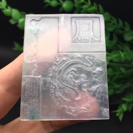Ice Floating Flower Jade Phoenix Card