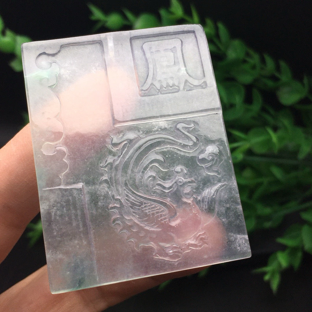 Ice Floating Flower Jade Phoenix Card