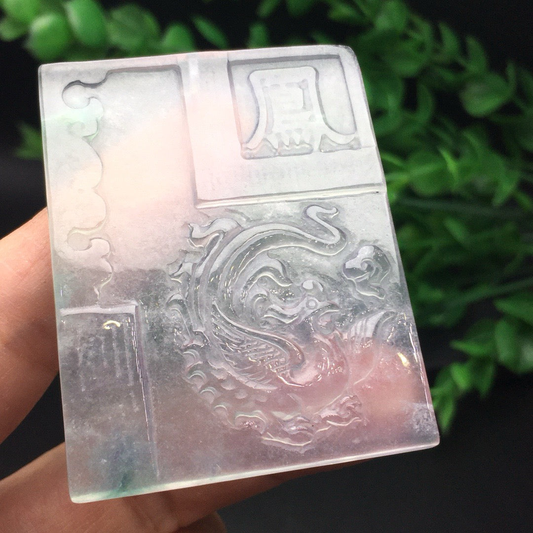 Ice Floating Flower Jade Phoenix Card