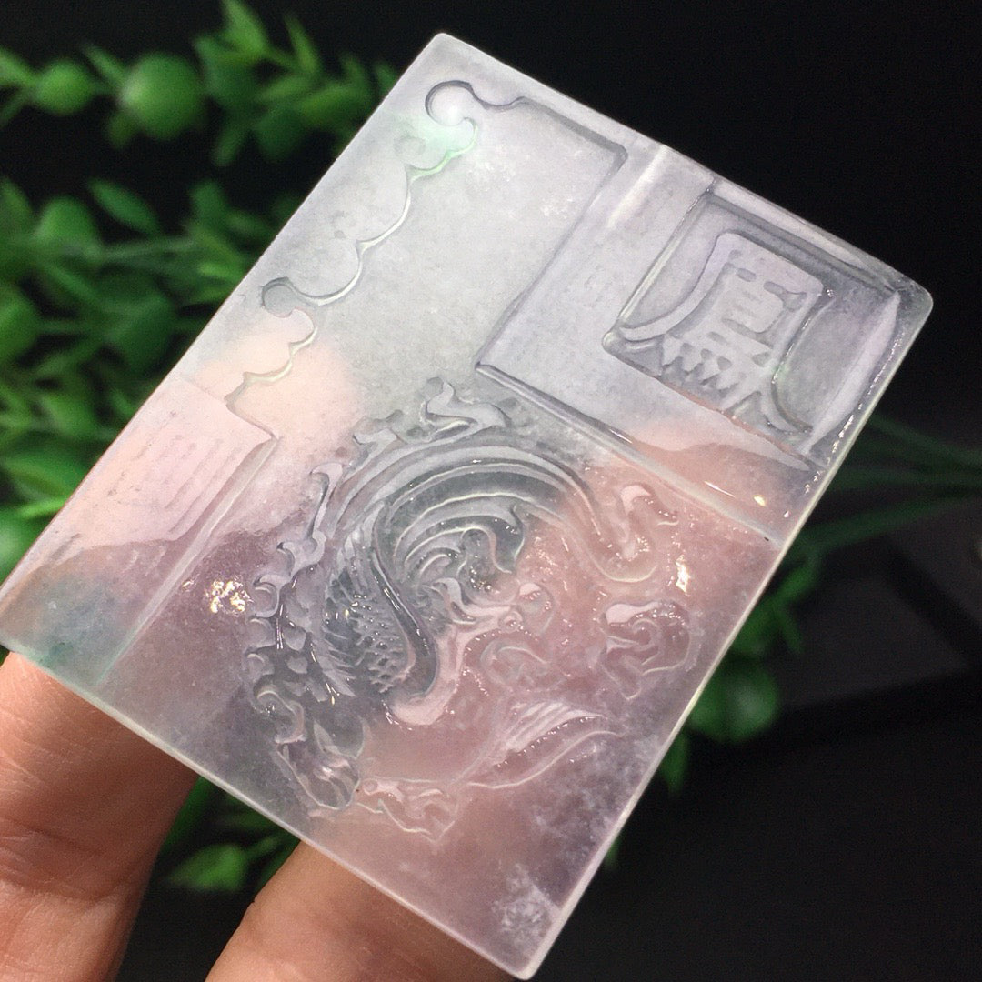 Ice Floating Flower Jade Phoenix Card