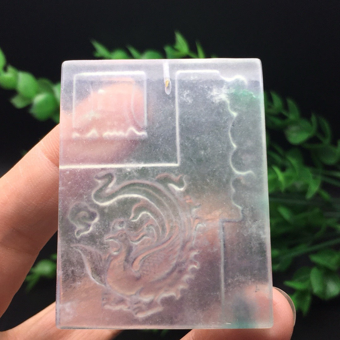 Ice Floating Flower Jade Phoenix Card
