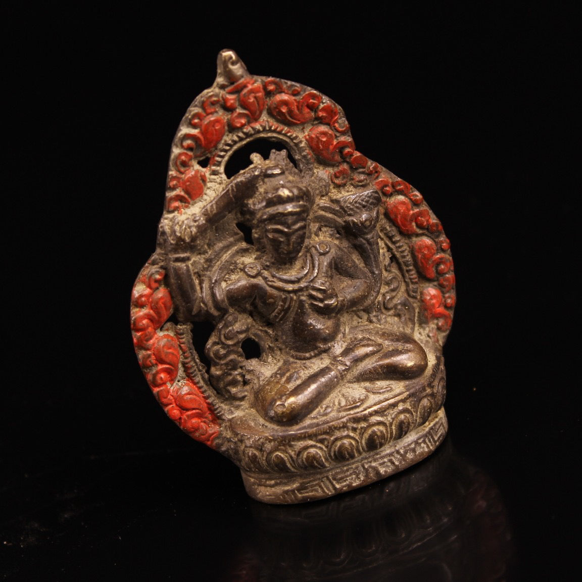 Chinese Antiques Handcrafted with Iron and Steel Painted Documents, Bodhisattva and Buddha Statues