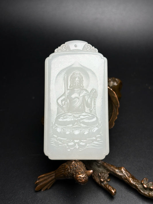 Chinese Antique Hotan Jade Budong Mingwang