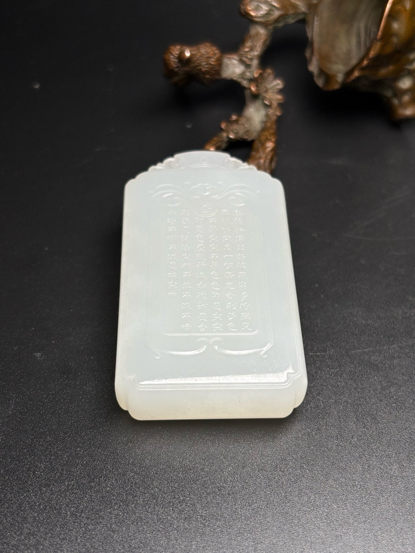 Chinese Antique Hotan Jade Budong Mingwang