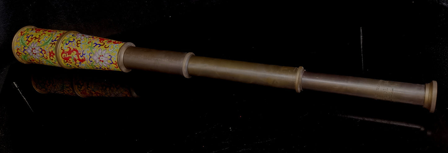 Copper enamel colored telescope