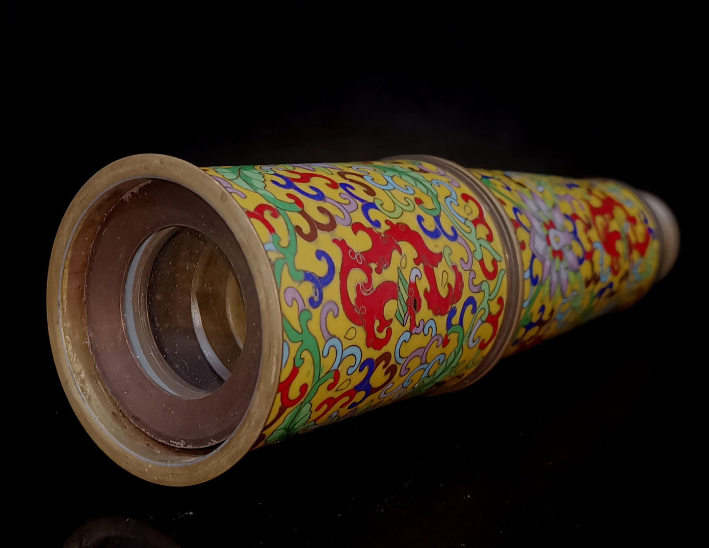 Copper enamel colored telescope