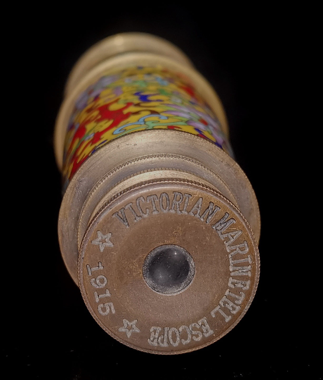 Copper enamel colored telescope