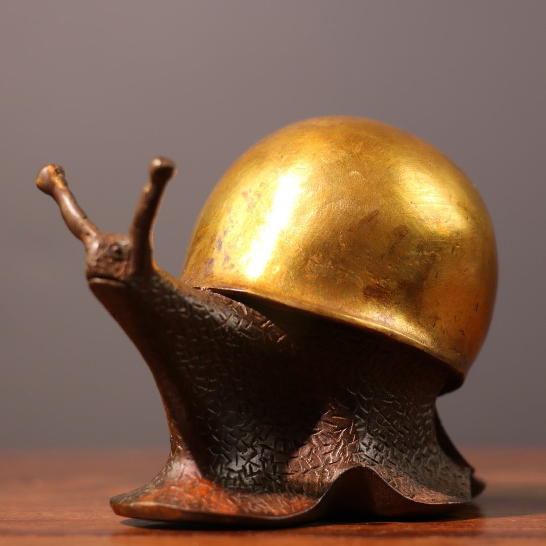 Pure copper gold-plated snail