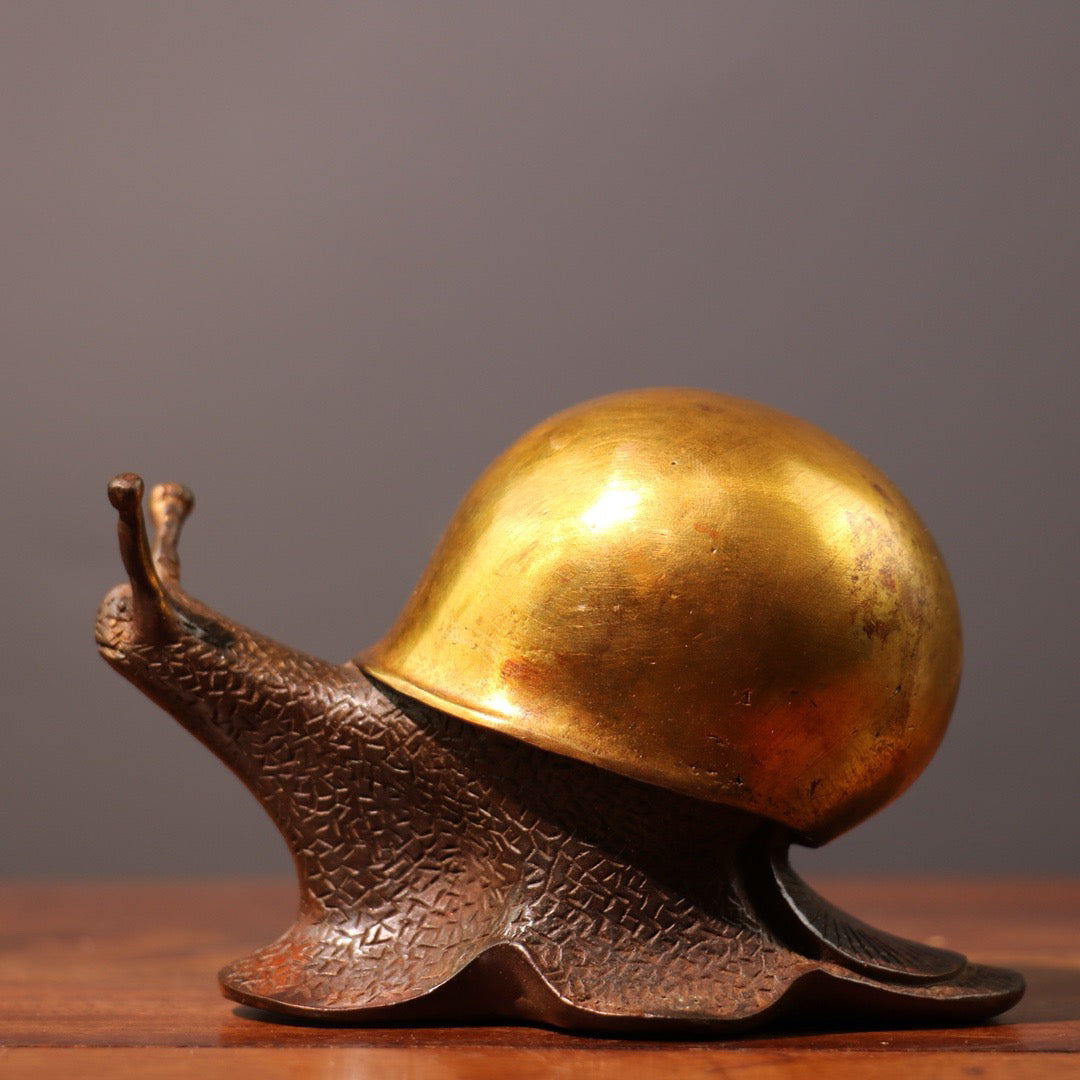 Pure copper gold-plated snail