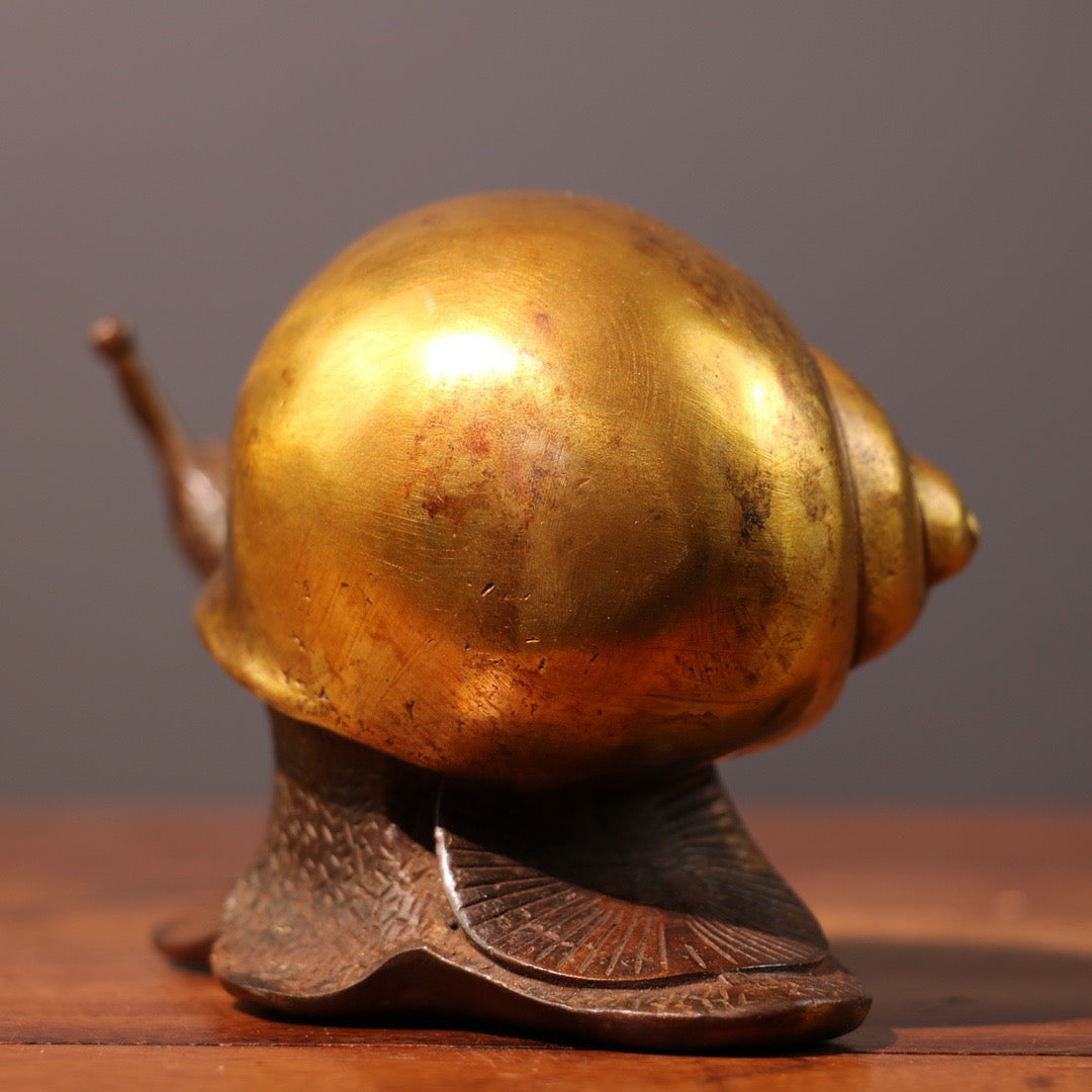 Pure copper gold-plated snail