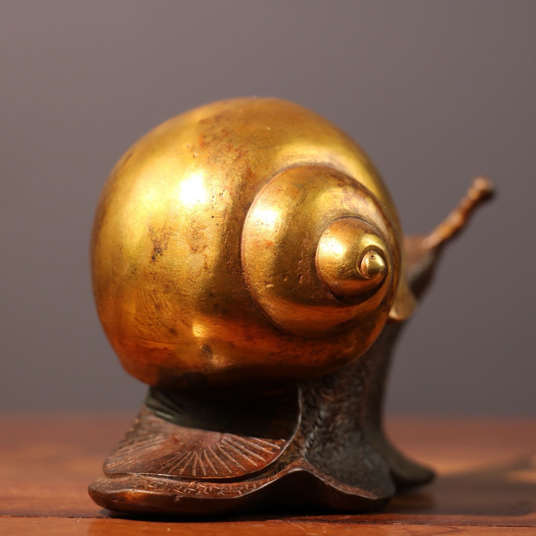 Pure copper gold-plated snail