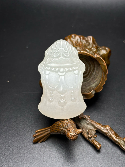 Chinese Antique Hotan Jade Guanyin Bodhisattva