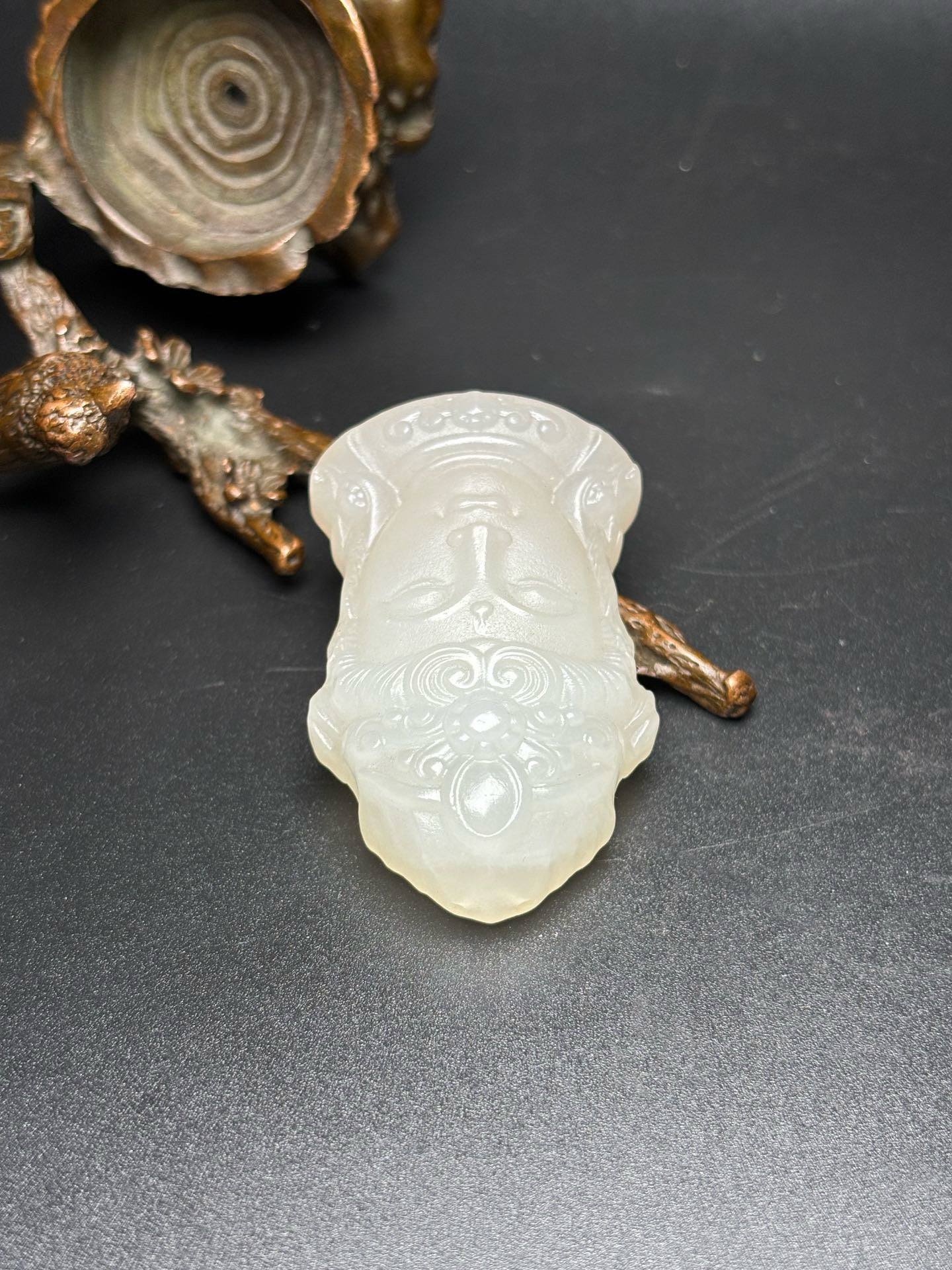 Chinese Antique Hotan Jade Guanyin Bodhisattva
