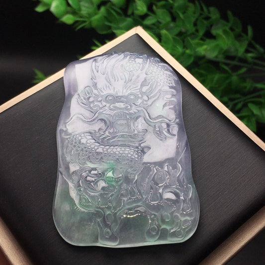 Ice Drifting Green Jade Dragon Card