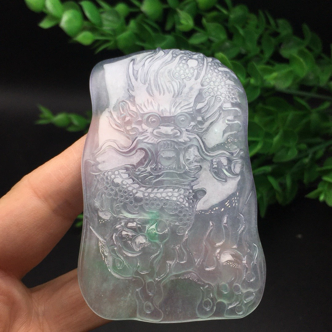 Ice Drifting Green Jade Dragon Card