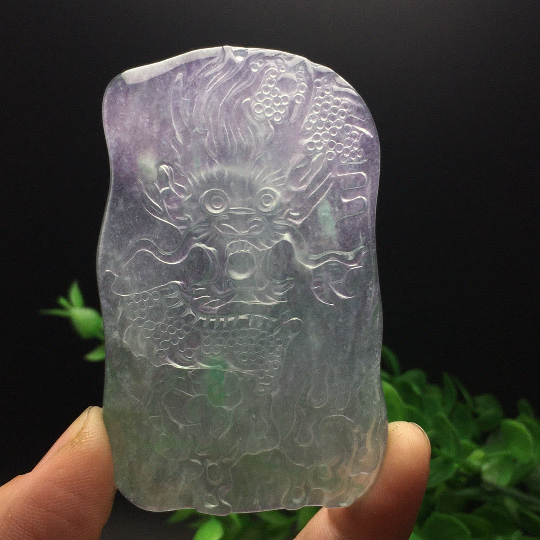 Ice Drifting Green Jade Dragon Card