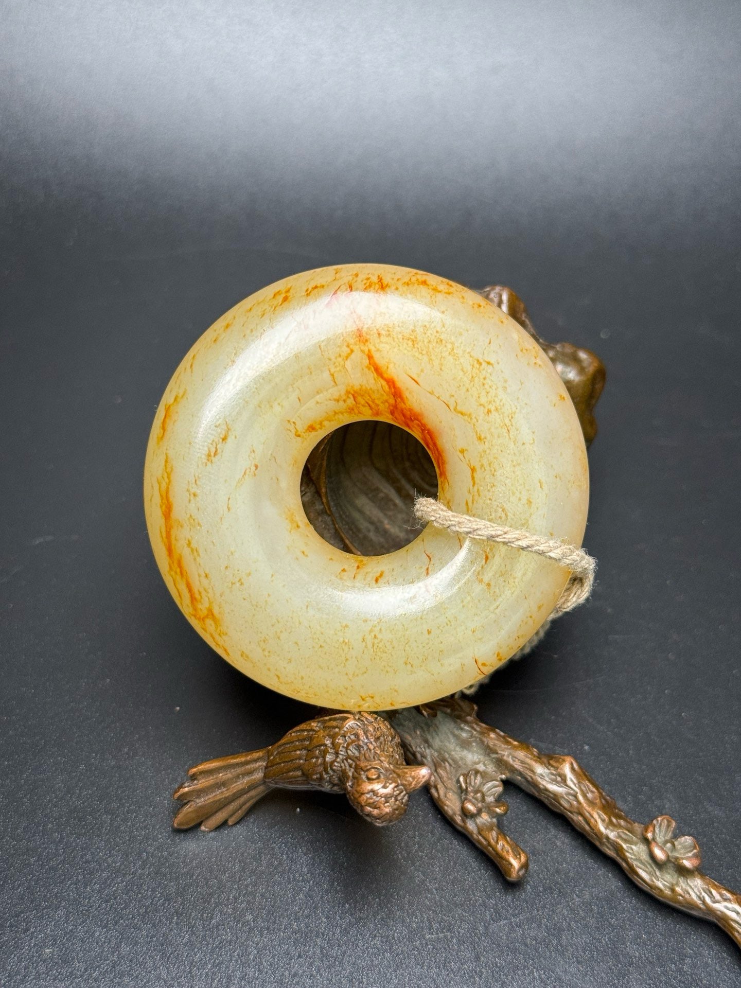 Chinese antique Hotan Jade safety buckle