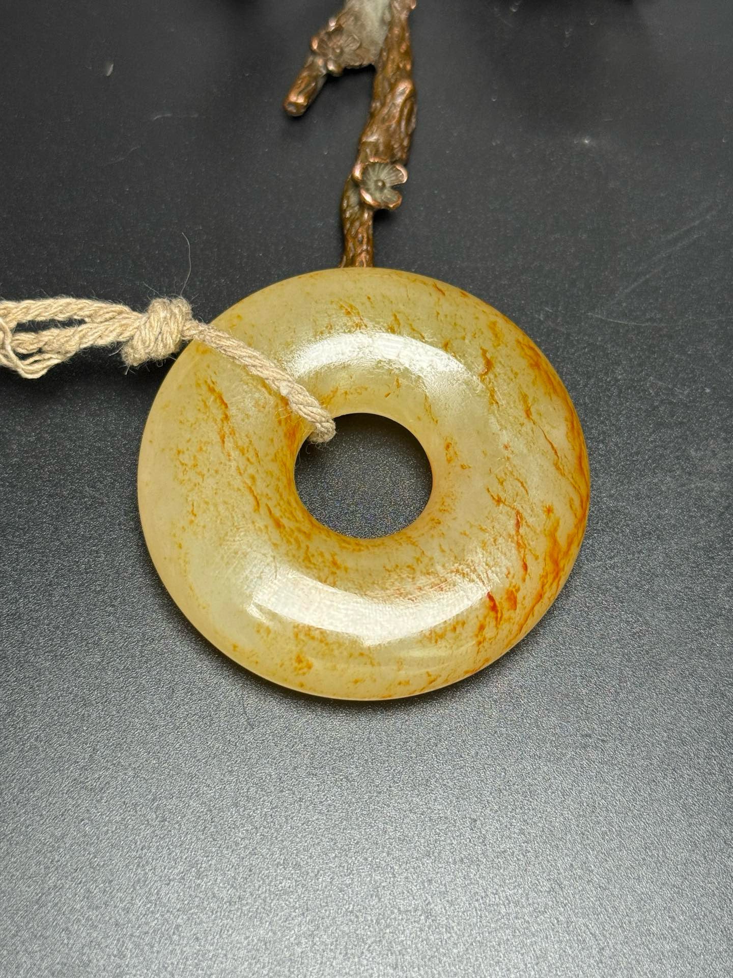 Chinese antique Hotan Jade safety buckle
