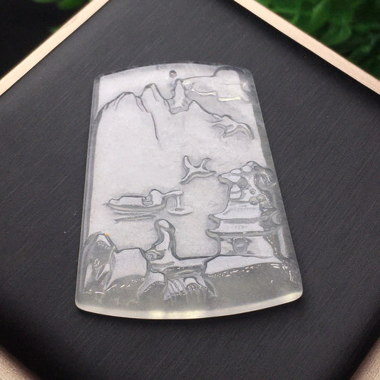 White Ice Mountain and Water Jade Plaque