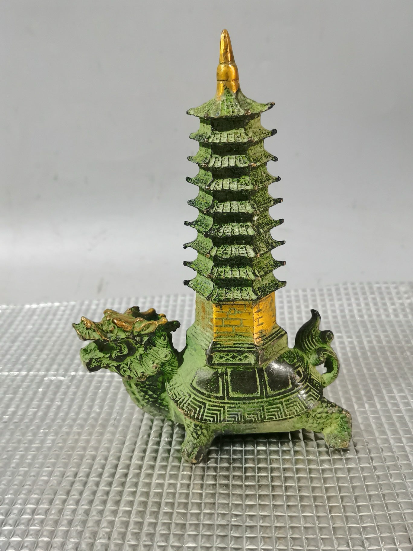 Bronze Dragon Turtle Wenchang Pagoda Dragon Turtle Nine Layer Ornament