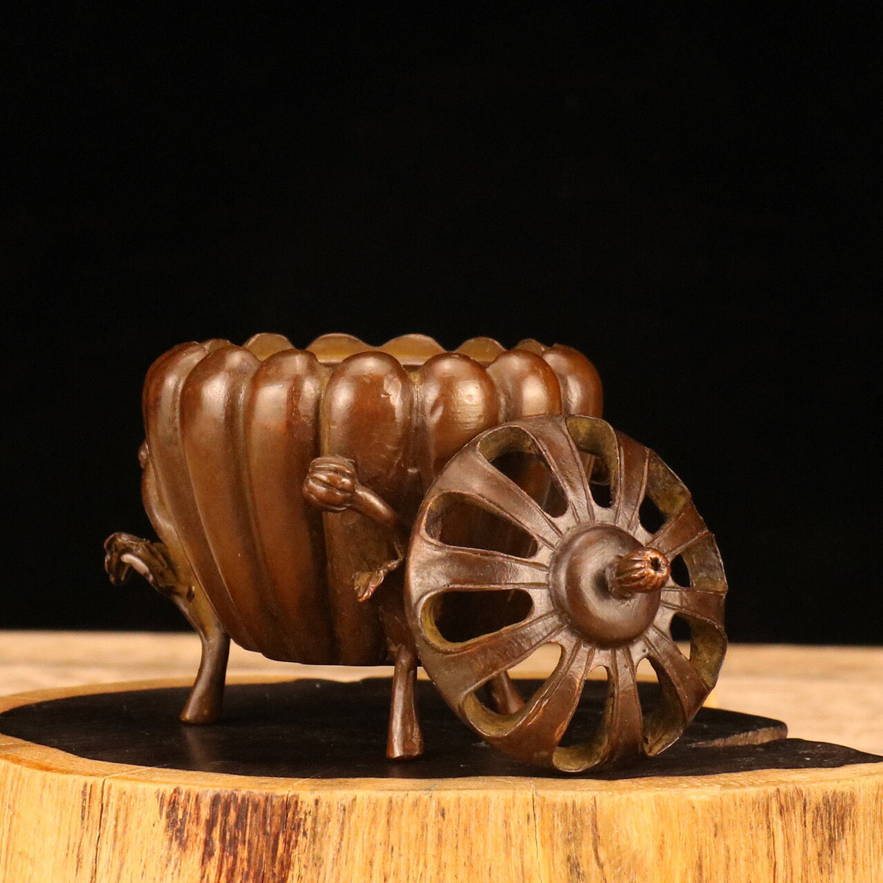 Chinese antique pumpkin incense burner