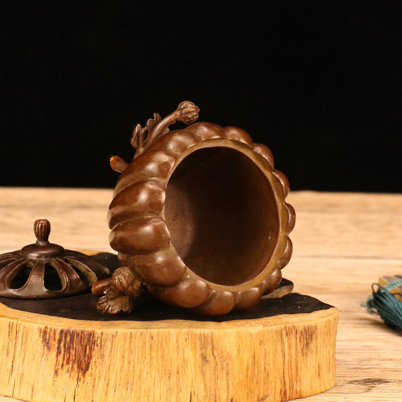 Chinese antique pumpkin incense burner