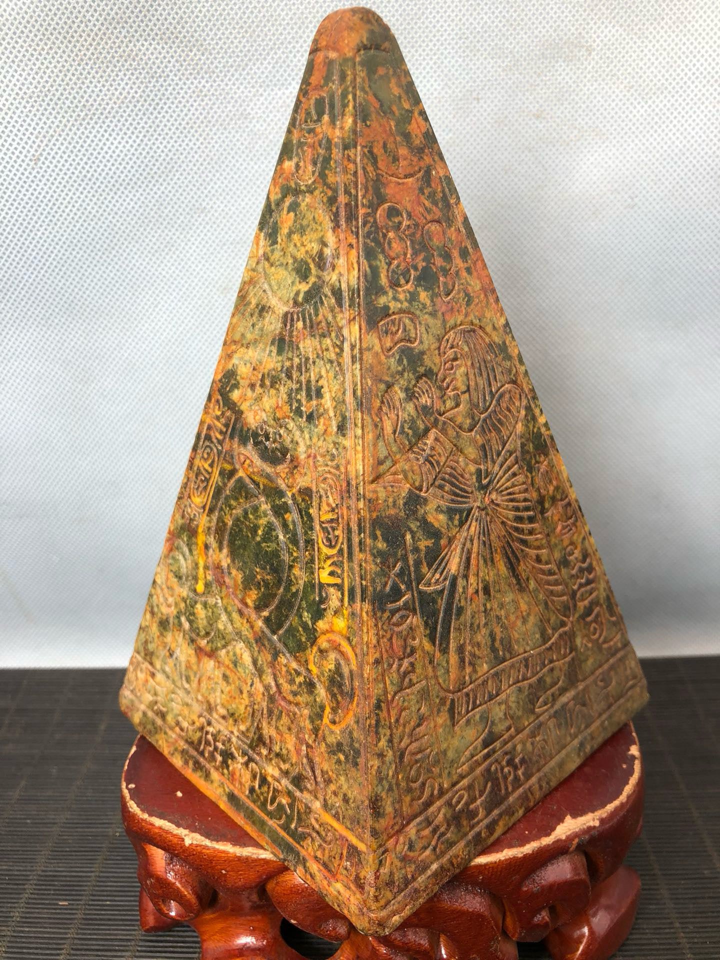 Chinese Antique Hotan Jade Pyramid