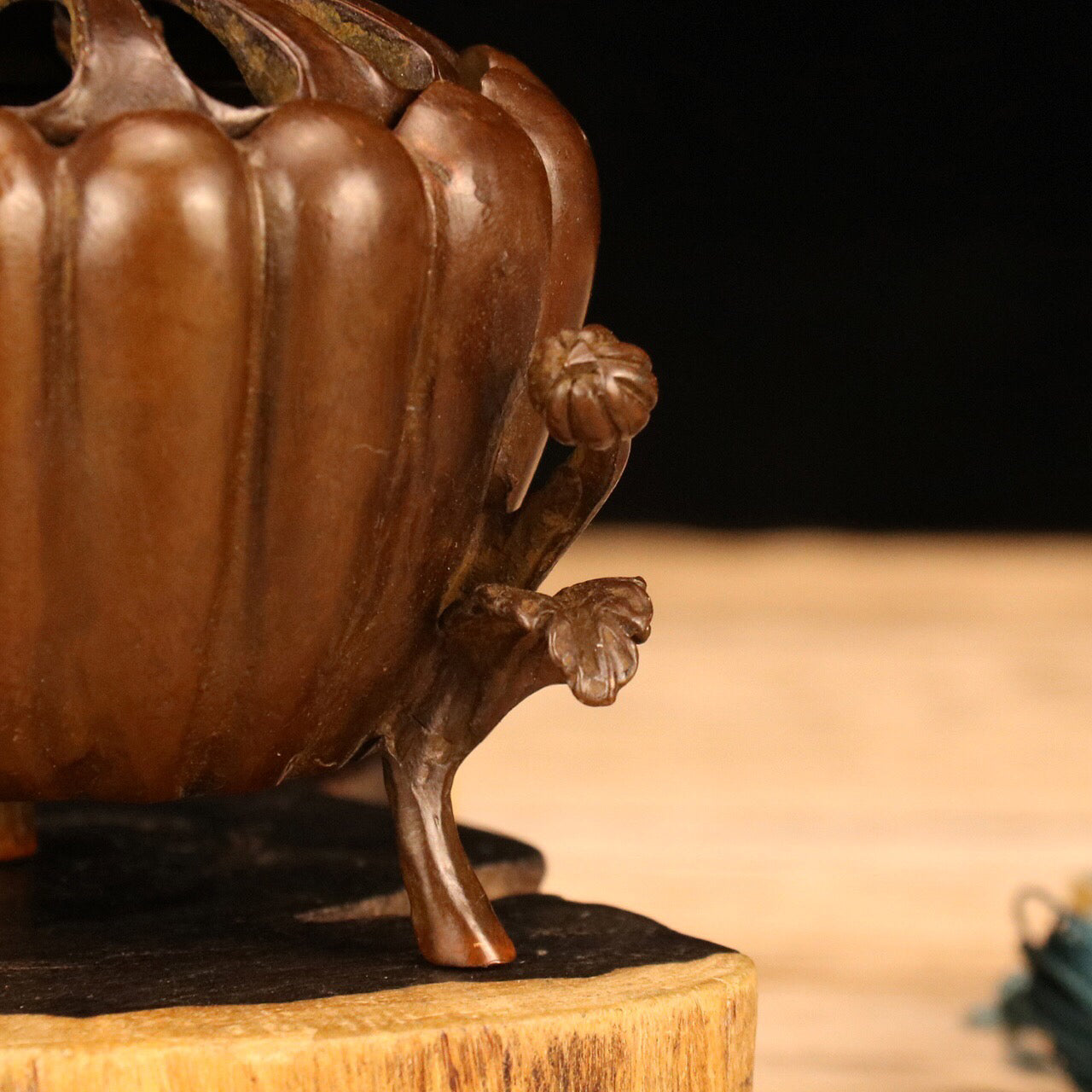 Chinese antique pumpkin incense burner