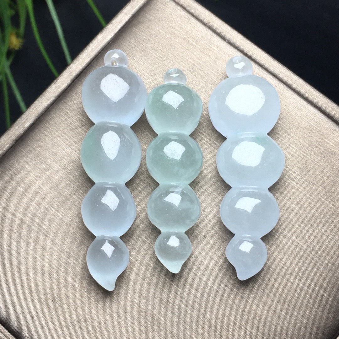 White Ice Three Dimensional Jade Fudou