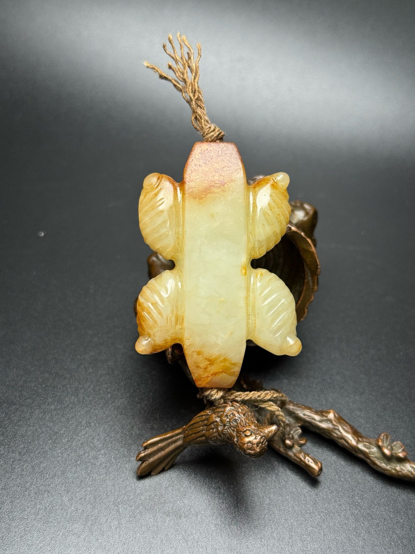 Chinese Antique Hotan Jade Lezi