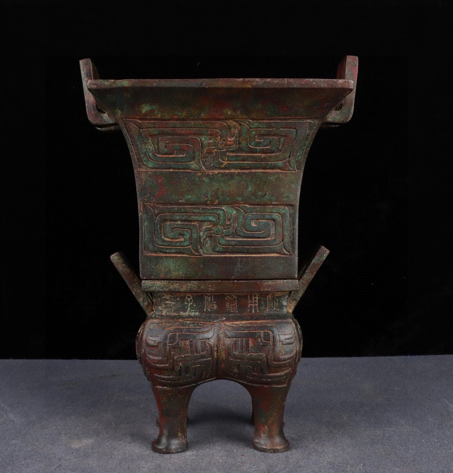 Chinese antique bronze double-layer steaming