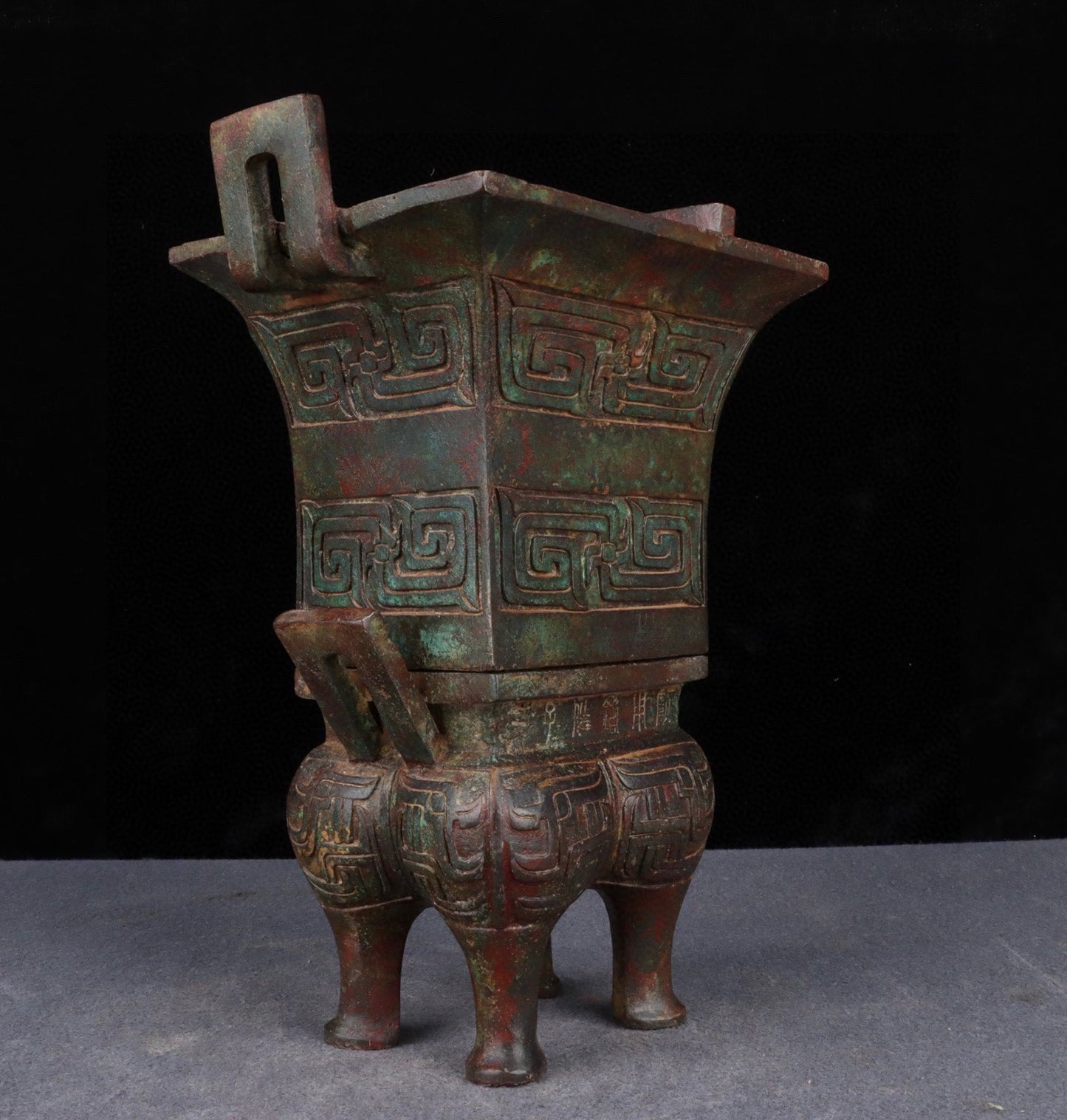 Chinese antique bronze double-layer steaming